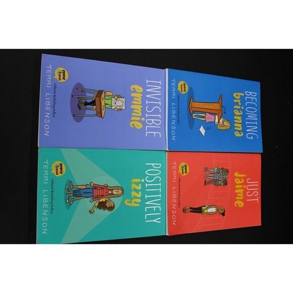 Terri Libenson Lot Of 4 Books Positive Izzy Invisible Emmie Just Jaime Becoming - Picture 1 of 13